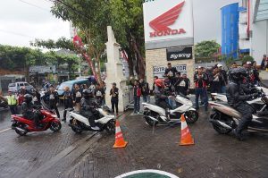 Peserta PCX Luxurious Trip, Disambut Puluhan Komunitas Honda Bali