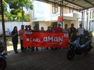 Safety Riding Untuk Awak Media, “Cari_Aman Dulu, Lanjut Cari Berita” di HUT Radar Bali ke 19 Tahun