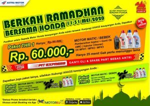 Berkah Ramadhan, Ada Paket THR Service Motor Honda di AHASS