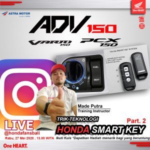 Berbagi Tips dan Trik Teknologi Honda Smart Key di Akun Resmi Honda Fans Bali