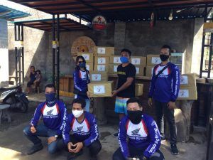 Aksi Peduli Owners H.O.B.I Community Bali, Terjun Langsung Bagikan Masker Dan Sembako