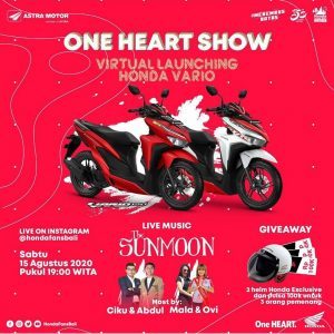 Besok, Spesial live “One Heart Show” Launching Virtual Honda Vario