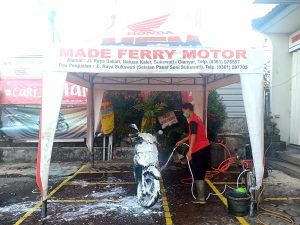 Sambut Hari Raya Galungan Ada Cuci Motor Gratis di Dealer Honda Gianyar