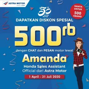 Chat Amanda, Dapatkan Diskon Motor Honda Hingga Rp 500 Ribu