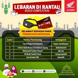 Astra Motor Bali Umumkan Lima Pemenang Tingkat Regional Video Competition “Lebaran di Rantau Bareng Honda”